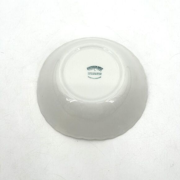 JOHNSON BROS. Set Of 4 Vintage White Pink Floral England Square Cereal Bowl 6" - Picture 3 of 5